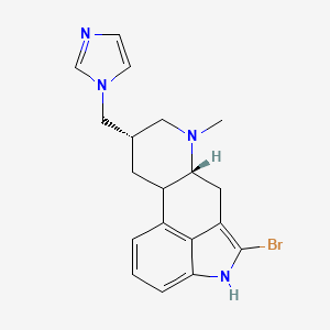 molecular formula C19H21BrN4 B12754653 (5R,8S,10R)-2-Bromo-6-methyl-8-((1H-imidazol-yl)methyl)ergoline CAS No. 162070-37-3