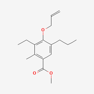 molecular formula C17H24O3 B12754662 o-Toluic acid, 4-allyloxy-3-ethyl-5-propyl-, methyl ester CAS No. 93809-94-0