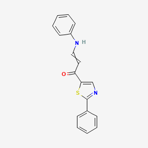 3-Anilino-1-(2-phenyl-1,3-thiazol-5-yl)prop-2-en-1-one