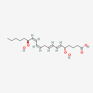 molecular formula C20H32O6 B12754694 5,15-Dihydroperoxyeicosatetraenoic acid CAS No. 76964-60-8