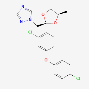 molecular formula C19H17Cl2N3O3 B12754756 (2S,4R)-Difenoconazole CAS No. 1161016-84-7