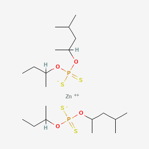 molecular formula C20H44O4P2S4Zn B12754776 zinc O-(sec-butyl) O-(1,3-dimethylbutyl)dithiophosphate CAS No. 68784-31-6