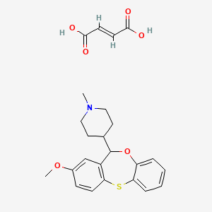 molecular formula C24H27NO6S B12754811 (E)-but-2-enedioic acid;4-(8-methoxy-6H-benzo[c][1,5]benzoxathiepin-6-yl)-1-methylpiperidine CAS No. 83986-16-7