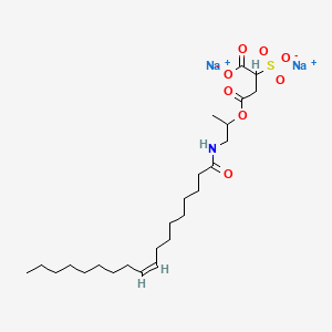 molecular formula C25H43NNa2O8S B12754820 Disodium 4-(oleamido mipa)-sulfosuccinate CAS No. 97043-73-7