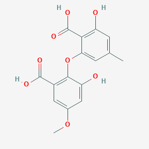 molecular formula C16H14O8 B12754856 barceloneic acid B CAS No. 167875-41-4