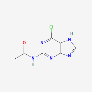 N-(6-chloro-7H-purin-2-yl)acetamide