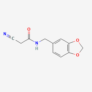 molecular formula C11H10N2O3 B1275493 N-(1,3-benzodioxol-5-ylmethyl)-2-cyanoacetamide CAS No. 341953-72-8