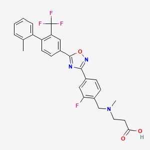 molecular formula C27H23F4N3O3 B12754997 Unii-ZU57hfi5YM CAS No. 1246526-29-3