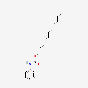 molecular formula C19H31NO2 B12755028 Carbamic acid, phenyl-, dodecyl ester CAS No. 5796-07-6
