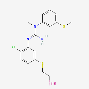 molecular formula C17H19ClFN3S2 B12755062 Fluorfenidine F-18 CAS No. 917894-12-3