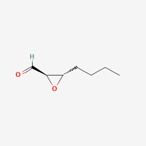 molecular formula C7H12O2 B12755074 2,3-Epoxyheptanal CAS No. 104528-14-5