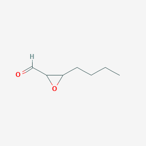 molecular formula C7H12O2 B12755085 3-Butyloxirane-2-carbaldehyde CAS No. 58936-30-4
