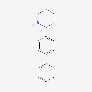 molecular formula C17H19N B1275509 2-[1,1'-联苯]-4-基哌啶 CAS No. 383128-28-7