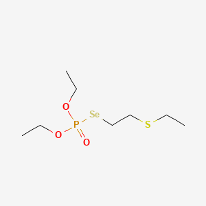 molecular formula C8H19O3PSSe B12755129 Phosphoroselenoic acid, O,O-diethyl Se-(2-(ethylthio)ethyl) ester CAS No. 118871-70-8