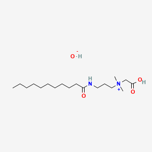 molecular formula C18H38N2O4 B12755165 Carboxymethyldimethyl-3-((1-oxoundecyl)amino)propylammonium hydroxide CAS No. 96565-37-6