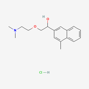 molecular formula C17H24ClNO2 B12755170 alpha-((2-(Dimethylamino)ethoxy)methyl)-4-methyl-2-naphthalenemethanol hydrochloride CAS No. 131964-27-7