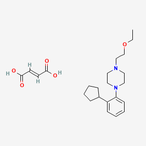 molecular formula C23H34N2O5 B12755265 1-(4-Cyclopentylphenyl)-4-(2-hydroxybutyl)piperazine maleate CAS No. 113682-08-9