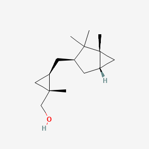 molecular formula C15H26O B12755271 [(1R,2R)-1-methyl-2-[[(1R,3S,5S)-1,2,2-trimethyl-3-bicyclo[3.1.0]hexanyl]methyl]cyclopropyl]methanol CAS No. 210115-69-8