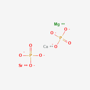 molecular formula CaMgO8P2Sr B12755291 Phosphoric acid, calcium magnesium strontium salt CAS No. 61114-28-1