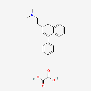 molecular formula C22H25NO4 B12755314 N,N-dimethyl-2-(4-phenyl-1,2-dihydronaphthalen-2-yl)ethanamine;oxalic acid CAS No. 83658-08-6