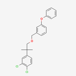 molecular formula C23H22Cl2O2 B12755342 Benzene, 1-((2-(3,4-dichlorophenyl)-2-methylpropoxy)methyl)-3-phenoxy- CAS No. 80844-00-4