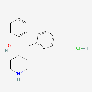 molecular formula C19H24ClNO B12755369 Phenylbenzyl-(4-piperidyl)-carbinol hydrochloride CAS No. 94913-89-0