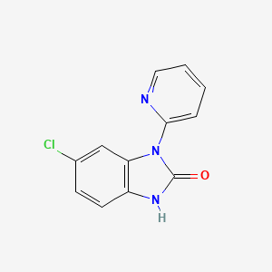 molecular formula C12H8ClN3O B12755382 2H-Benzimidazol-2-one, 1,3-dihydro-6-chloro-1-(2-pyridinyl)- CAS No. 89659-90-5