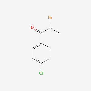 molecular formula C9H8BrClO B1275539 2-Bromo-1-(4-chlorophenyl)propan-1-one CAS No. 877-37-2