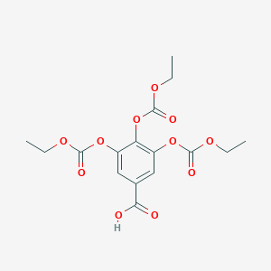molecular formula C16H18O11 B12755394 Tricarbethoxygallic acid CAS No. 5701-13-3
