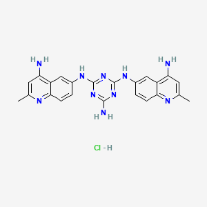 molecular formula C23H23ClN10 B12755441 Congasin CAS No. 33608-18-3