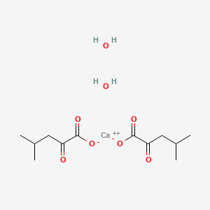 molecular formula C12H22CaO8 B12755457 Calcium 4-methyl-2-oxopentanoate dihydrate CAS No. 352538-33-1