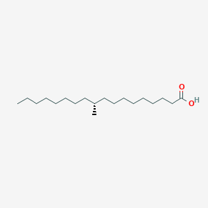 molecular formula C19H38O2 B12755458 L-(+)-Tuberculostearic acid CAS No. 133398-13-7