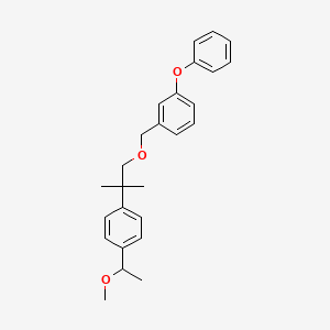 molecular formula C26H30O3 B12755462 3-Phenoxybenzyl 2-(4-(1-methoxyethyl)phenyl)-2-methylpropyl ether CAS No. 80853-89-0