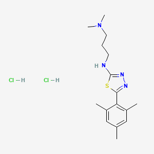molecular formula C16H26Cl2N4S B12755542 1,3-Propanediamine, N,N-dimethyl-N'-(5-(2,4,6-trimethylphenyl)-1,3,4-thiadiazol-2-yl)-, dihydrochloride CAS No. 128304-37-0