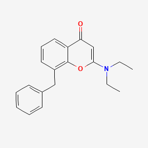 molecular formula C20H21NO2 B12755544 Chromone, 8-benzyl-2-(diethylamino)- CAS No. 83767-09-3