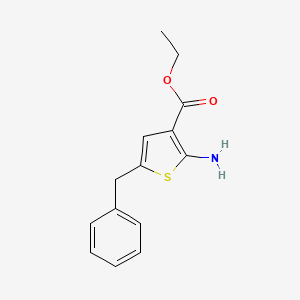 molecular formula C14H15NO2S B1275556 Ethyl 2-amino-5-benzylthiophene-3-carboxylate CAS No. 216686-60-1