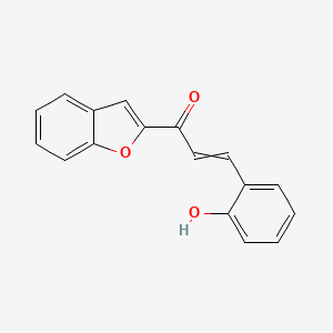molecular formula C17H12O3 B1275557 1-(Benzofuran-2-yl)-3-(2-hydroxyphenyl)prop-2-en-1-one 