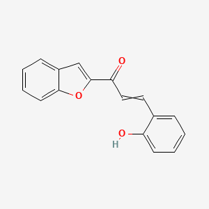 molecular formula C17H12O3 B1275557 1-(1-Benzofuran-2-yl)-3-(2-hydroxyphenyl)prop-2-en-1-one 