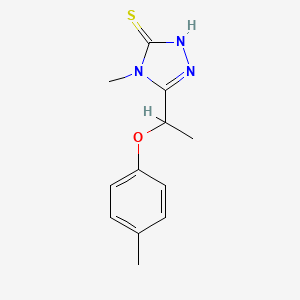 4-methyl-5-[1-(4-methylphenoxy)ethyl]-4H-1,2,4-triazole-3-thiol
