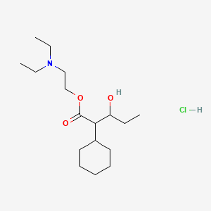 molecular formula C17H34ClNO3 B12755657 2-(diethylamino)ethyl 2-cyclohexyl-3-hydroxypentanoate;hydrochloride CAS No. 94908-03-9
