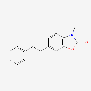 molecular formula C16H15NO2 B12755708 2(3H)-Benzoxazolone, 3-methyl-6-(2-phenylethyl)- CAS No. 93771-23-4