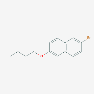 molecular formula C14H15BrO B1275572 2-溴-6-丁氧基萘 CAS No. 66217-20-7