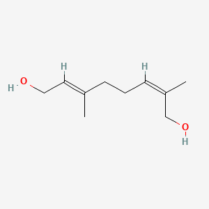 molecular formula C10H18O2 B12755752 2,6-Dimethyl-2,6-octadiene-1,8-diol, (E,Z)- CAS No. 32663-40-4