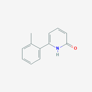 molecular formula C12H11NO B1275576 2-HYDROXY-6-(2-METHYLPHENYL)PYRIDINE CAS No. 300395-32-8