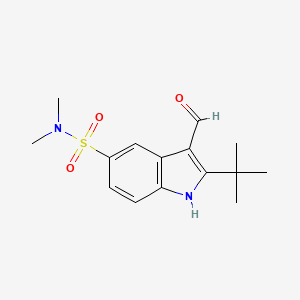 molecular formula C15H20N2O3S B1275585 2-tert-butyl-3-formyl-N,N-dimethyl-1H-indole-5-sulfonamide CAS No. 591204-93-2