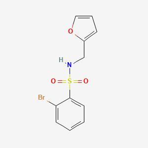 molecular formula C11H10BrNO3S B1275587 2-bromo-N-(furan-2-ylmethyl)benzenesulfonamide CAS No. 849056-66-2