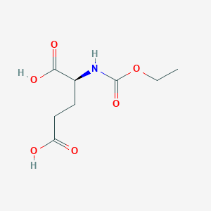 molecular formula C8H13NO6 B12755897 N-Carbethoxy-L-glutamic acid CAS No. 5700-75-4