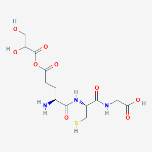 molecular formula C13H21N3O9S B12755906 S-Glyceroylglutathione CAS No. 50409-84-2
