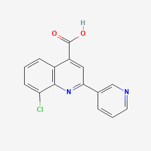molecular formula C15H9ClN2O2 B1275592 8-Chloro-2-pyridin-3-ylquinoline-4-carboxylic acid CAS No. 667436-24-0