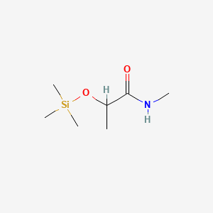 molecular formula C7H17NO2Si B12755975 N-Methyl-2-((trimethylsilyl)oxy)propanamide CAS No. 159532-66-8